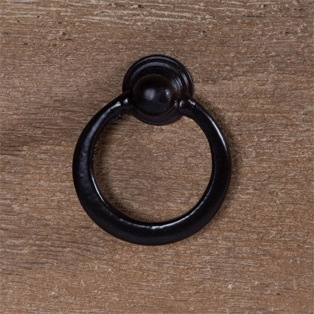 Beaumont Lane 3-Drawer Transitional Wood Campaign Chest in Natural/Dark Bronze