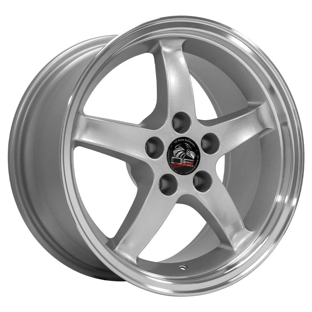 17" Replica Wheel FR04 Fits Ford Mustang Cobra Rim 17x9 Silver Wheel Fits select: 1994 FORD MUSTANG GT, 1995 FORD MUSTANG GT/GTS
