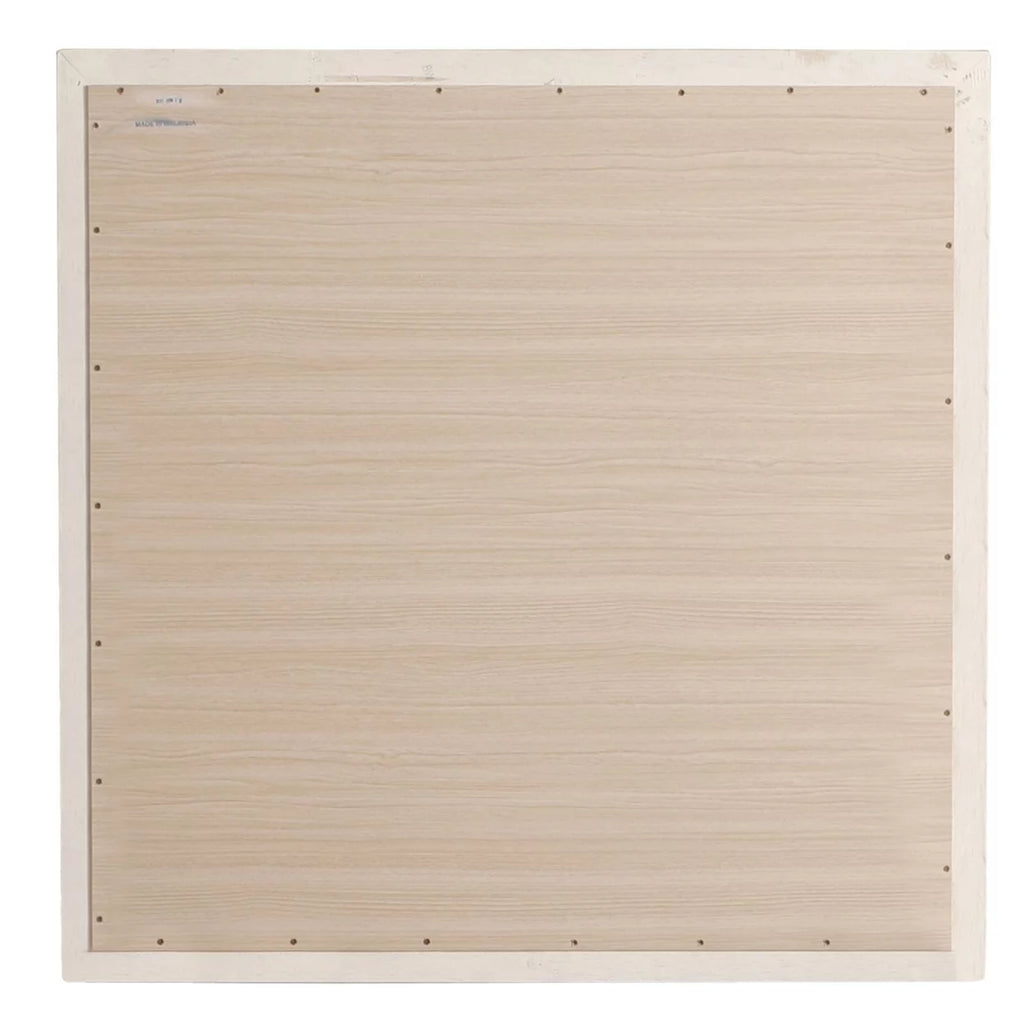 38 in. x 38 in. Classic Square Wood Framed Dresser Mirror - Beige