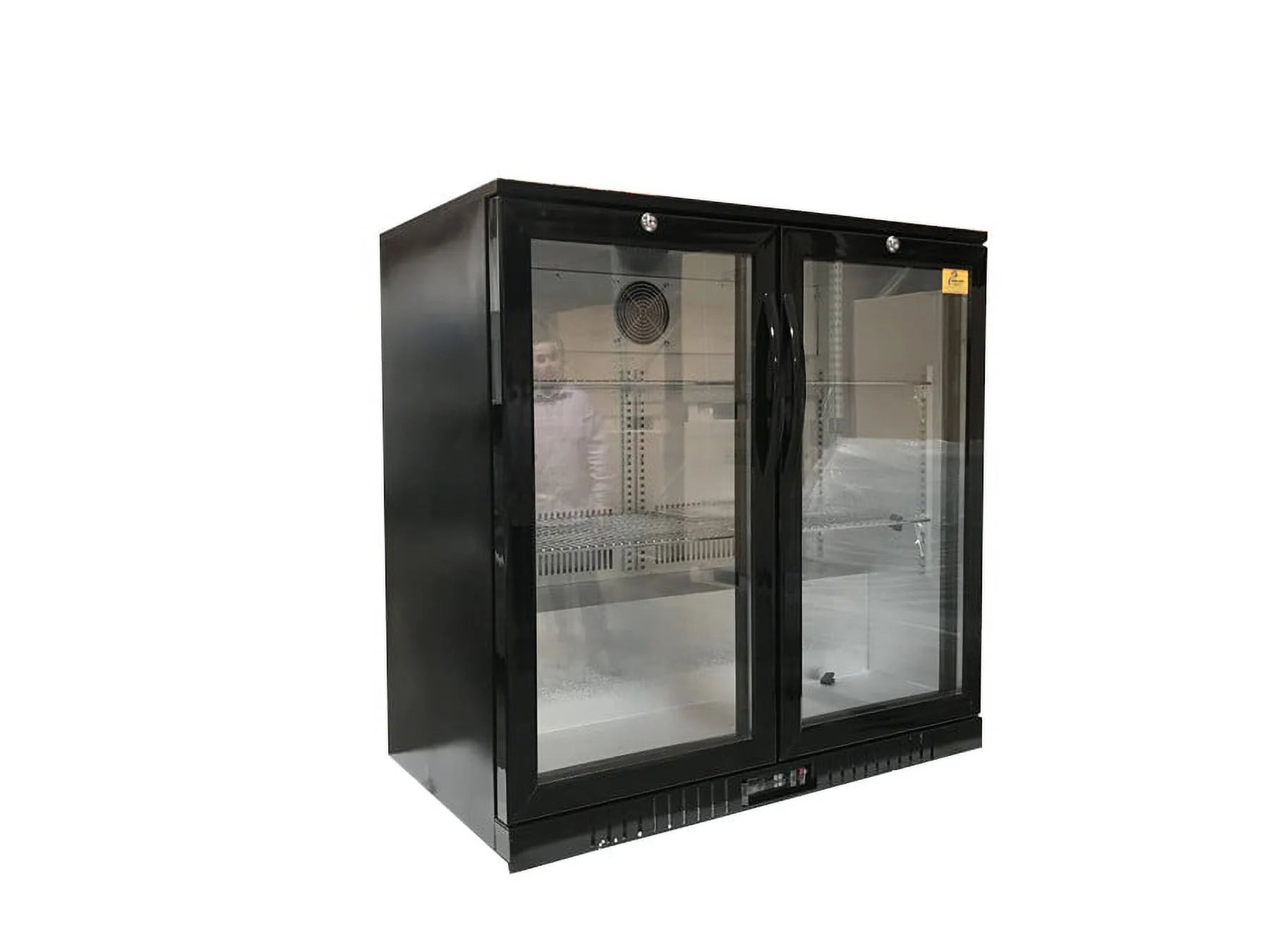 7.4 Cu.Ft Commercial Back Bar Cooler Refrigerator 2 Glass Door
