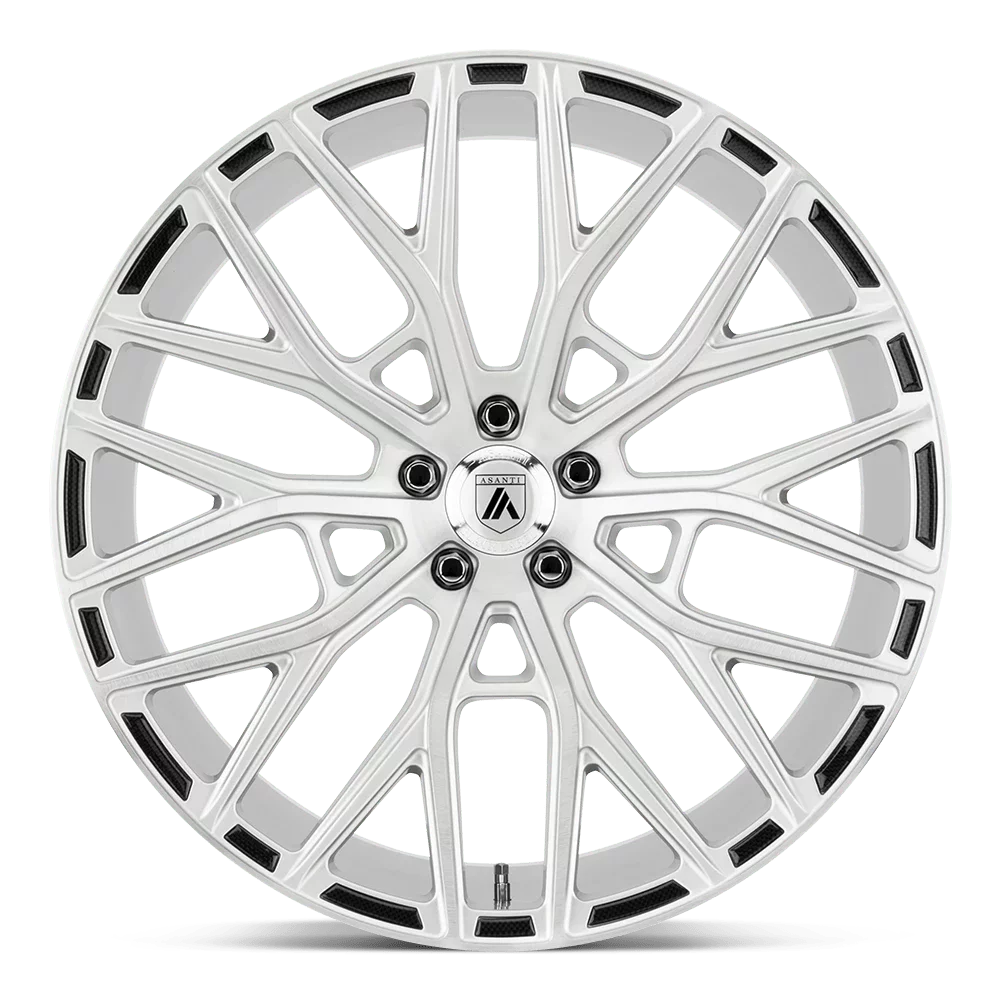 Asanti Black leo 22x10.5 5x115 25et 72.60mm brushed silver wheel