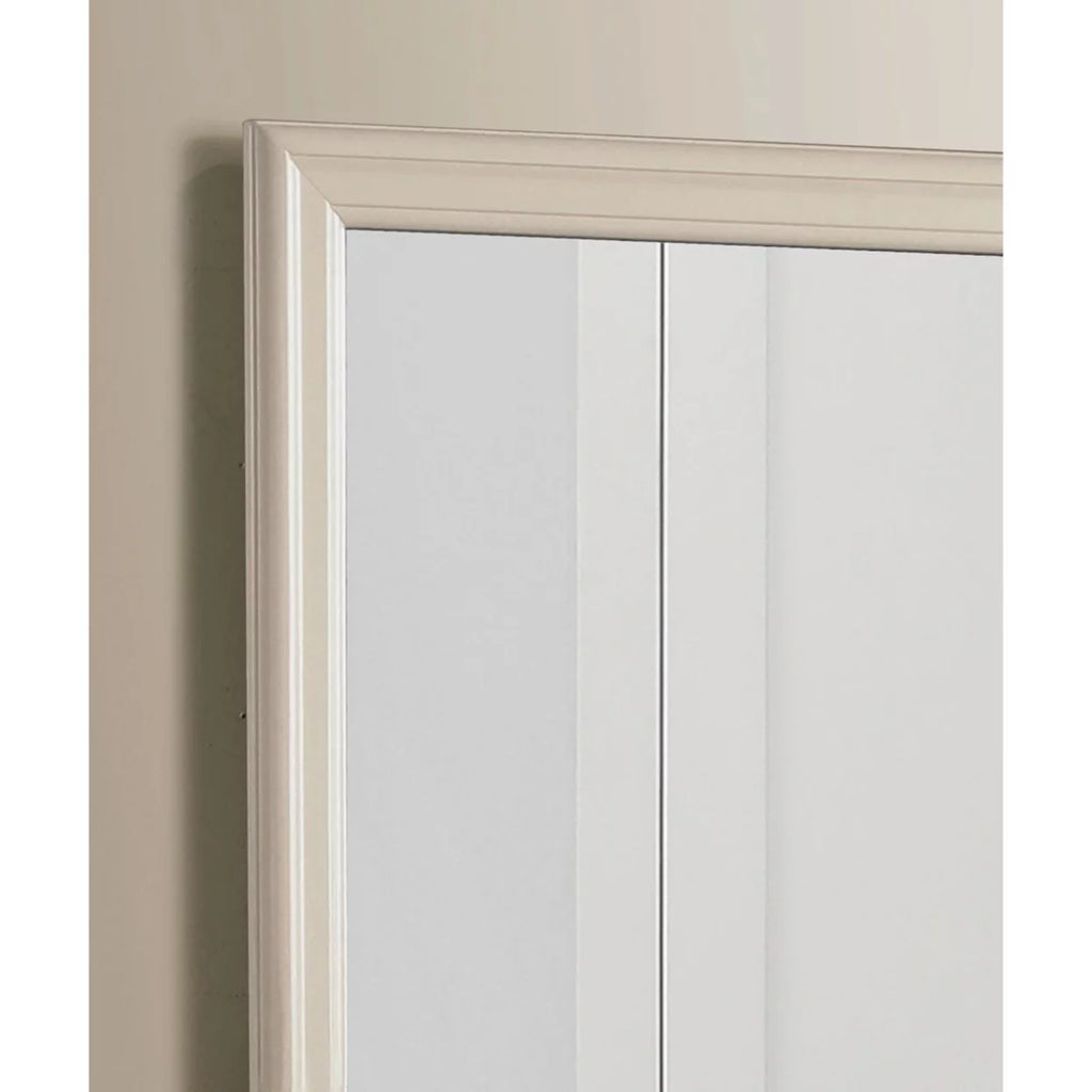 38 in. x 38 in. Classic Square Wood Framed Dresser Mirror - Beige