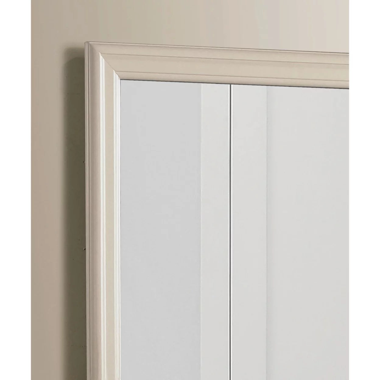 38 in. x 38 in. Classic Square Wood Framed Dresser Mirror - Beige
