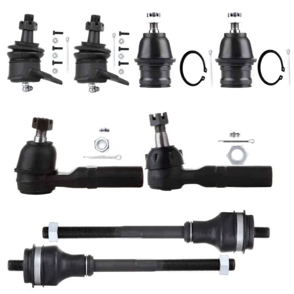 8pcs Front Ball Joints Tie Rods Suspension For Dodge Dakota Dodge Durango 4WD
