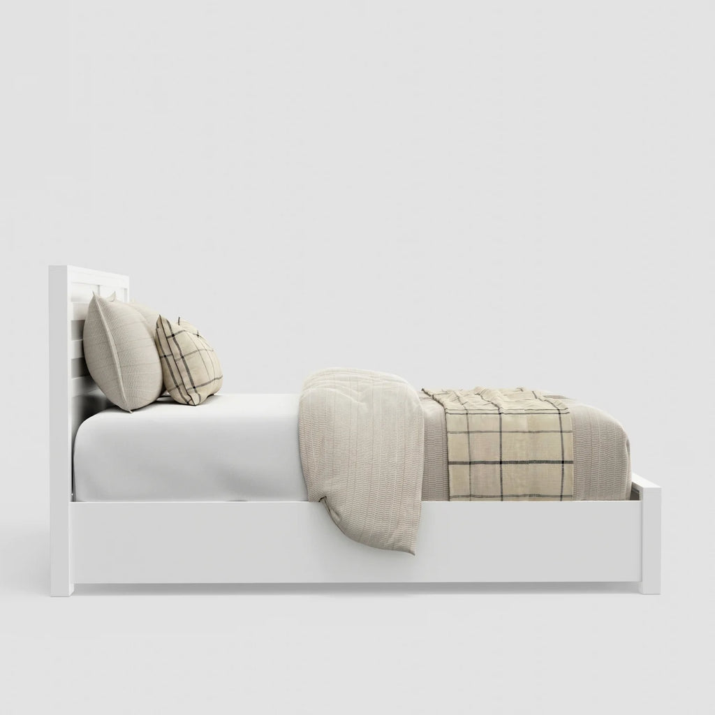 Alpine Furniture Carmel Wood Queen Storage Bed in White