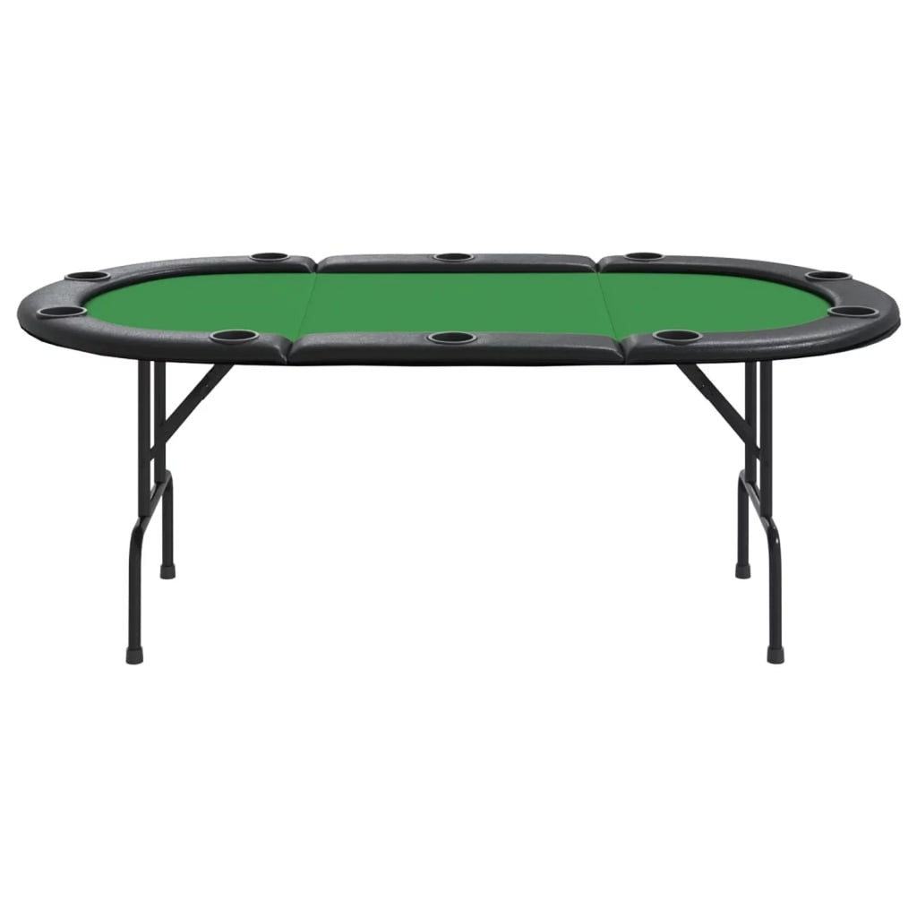 Anself 10-Player Folding Poker Table Green 81.1"x41.7"x29.5"
