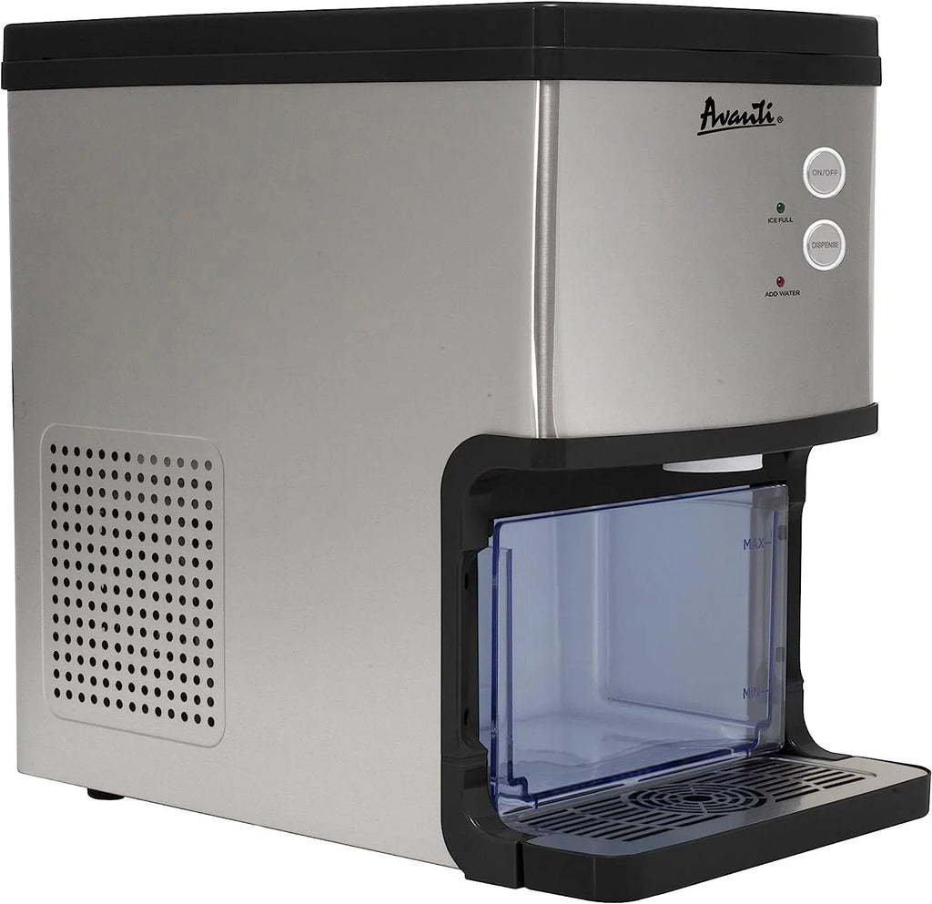 Avanti Elite Series Countertop Nugget Ice Maker and Dispenser, 33 lbs, in Stainless Steel NIMD3313S-IS