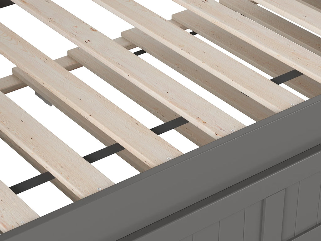 AFI Nantucket Wood Twin Size Daybed Frame with Twin Trundle Grey