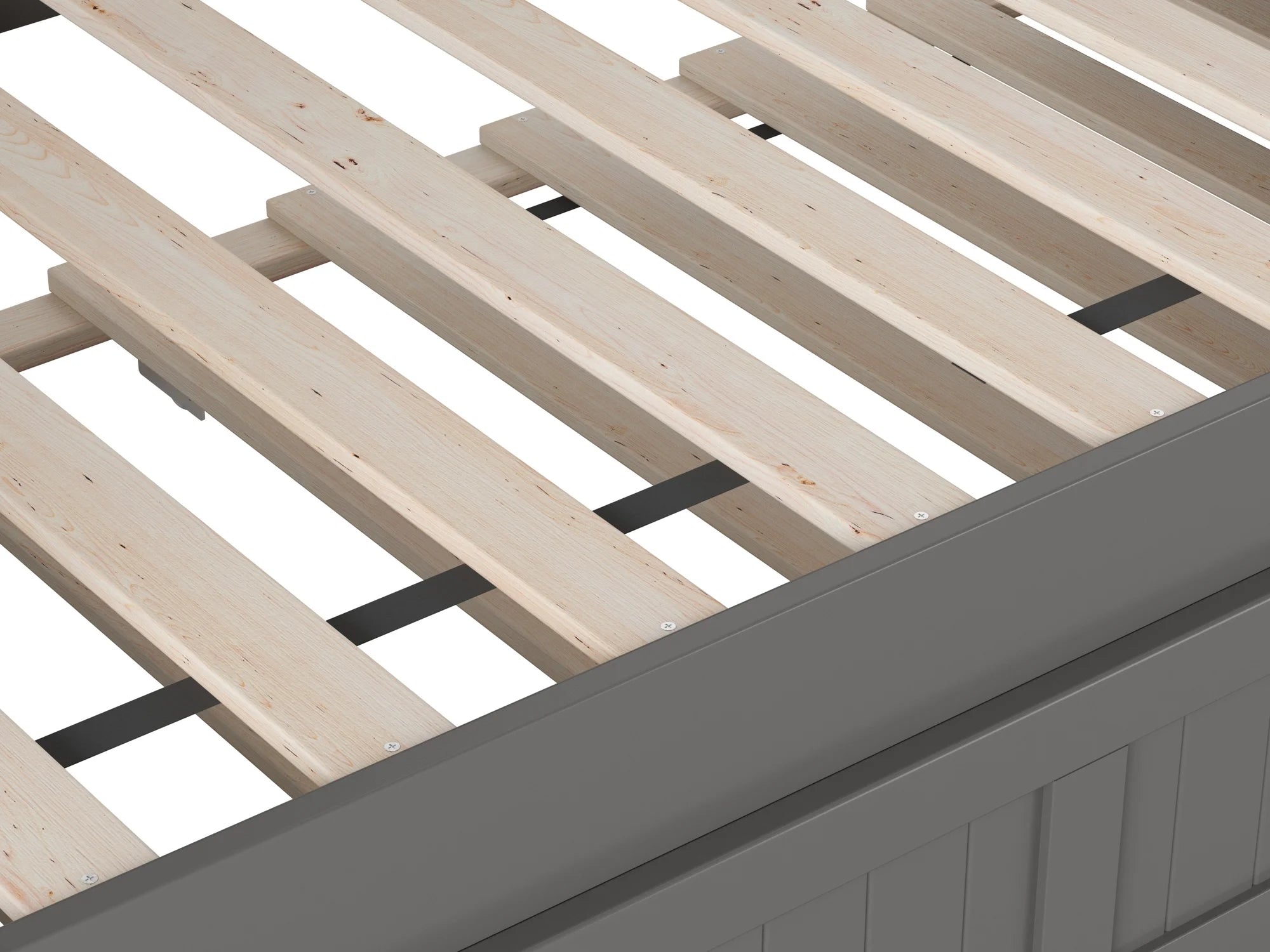 AFI Nantucket Wood Twin Size Daybed Frame with Twin Trundle Grey