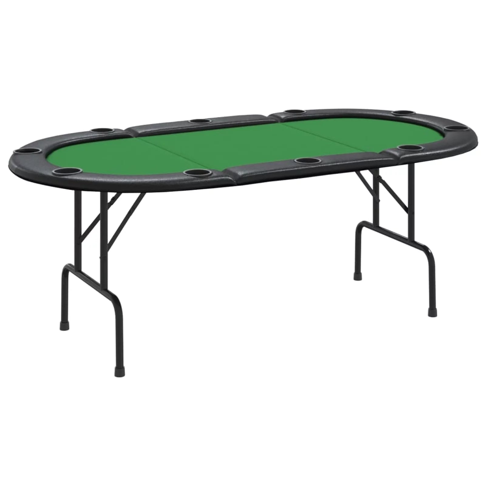 Anself 10-Player Folding Poker Table Green 81.1"x41.7"x29.5"