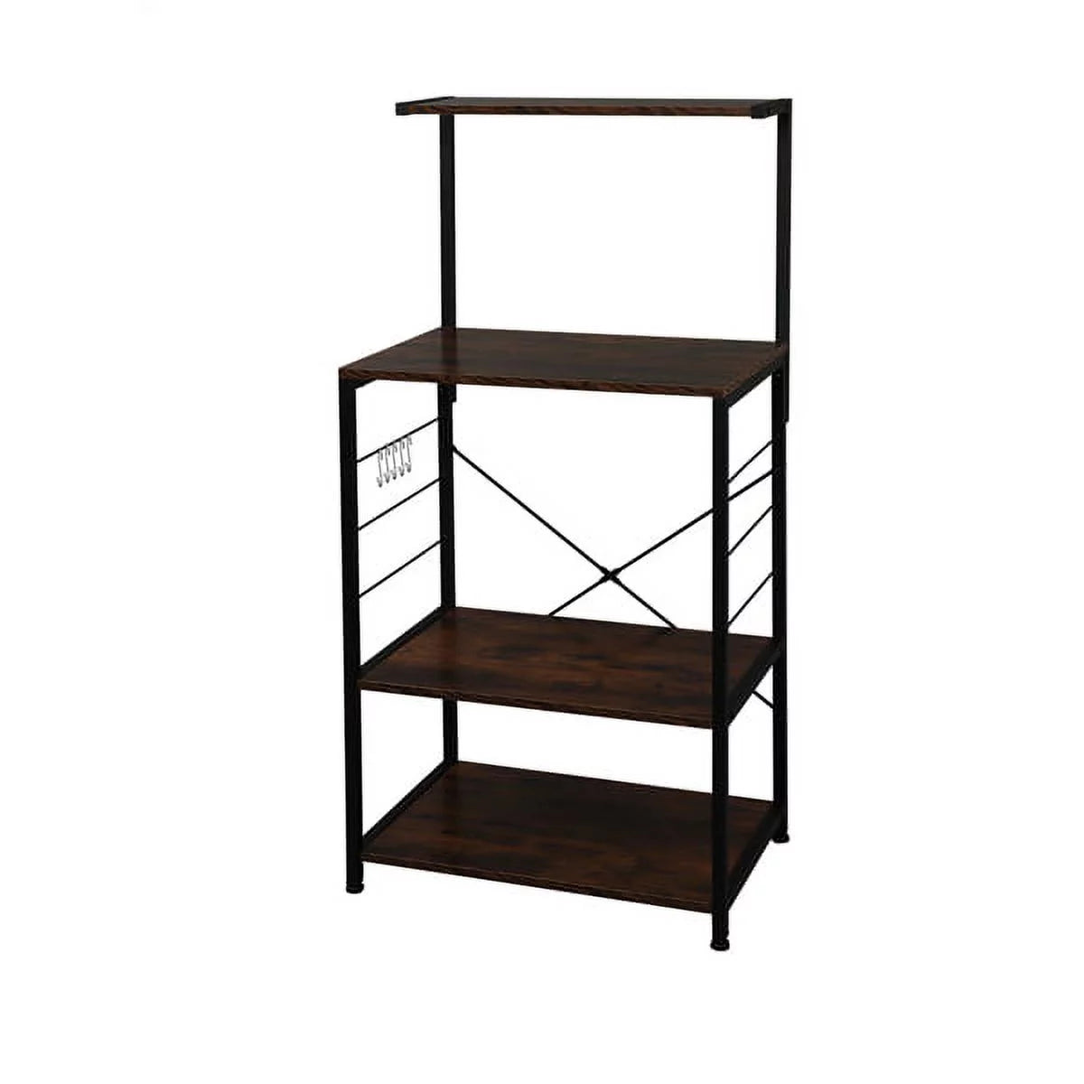 4 Tier Corner Bakers Rack, Microwave Stand Racks Storage Shelf for Kitchen Living Room Office
