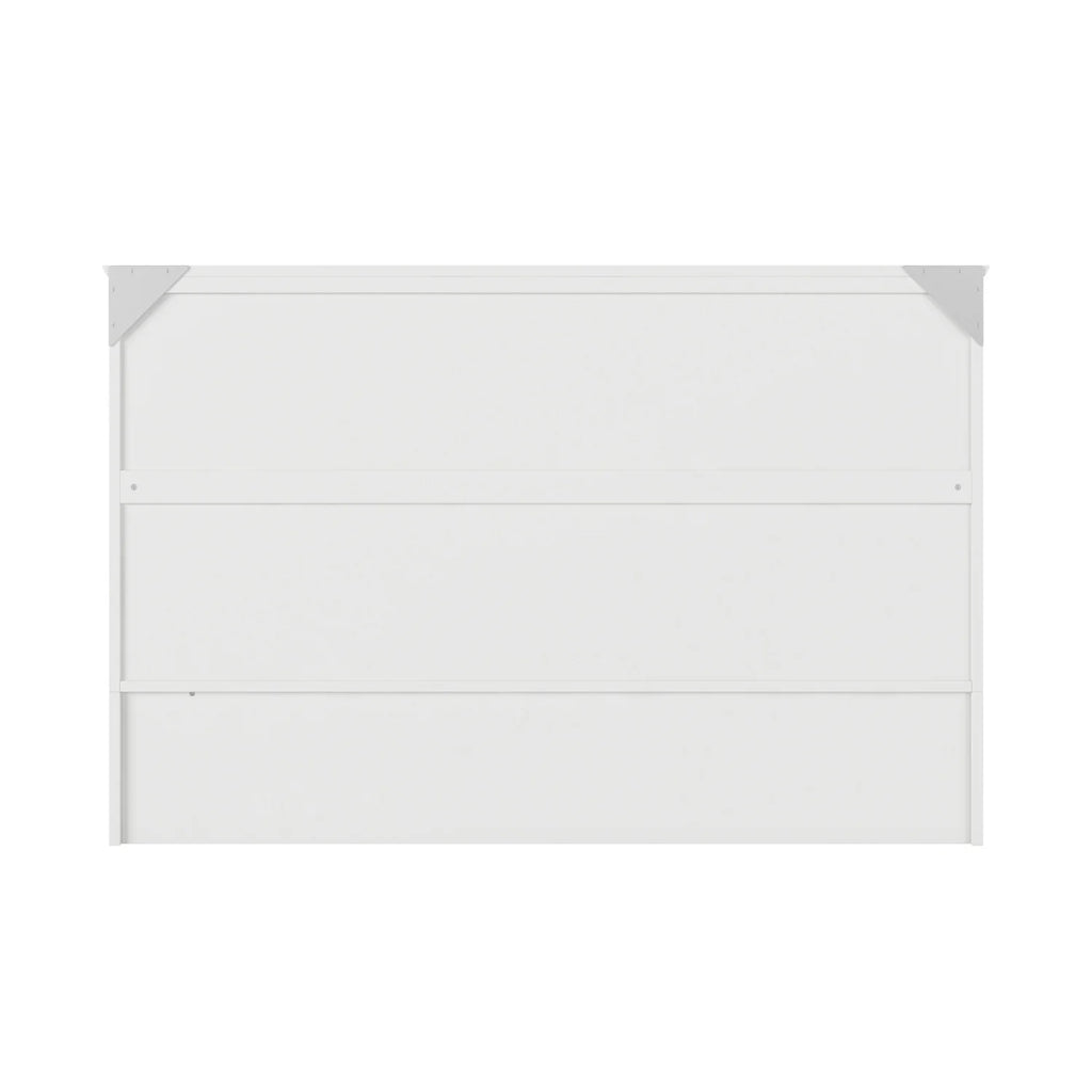 AFI Raleigh Modern Queen Solid Wood Murphy Bed Chest with Mattress in White