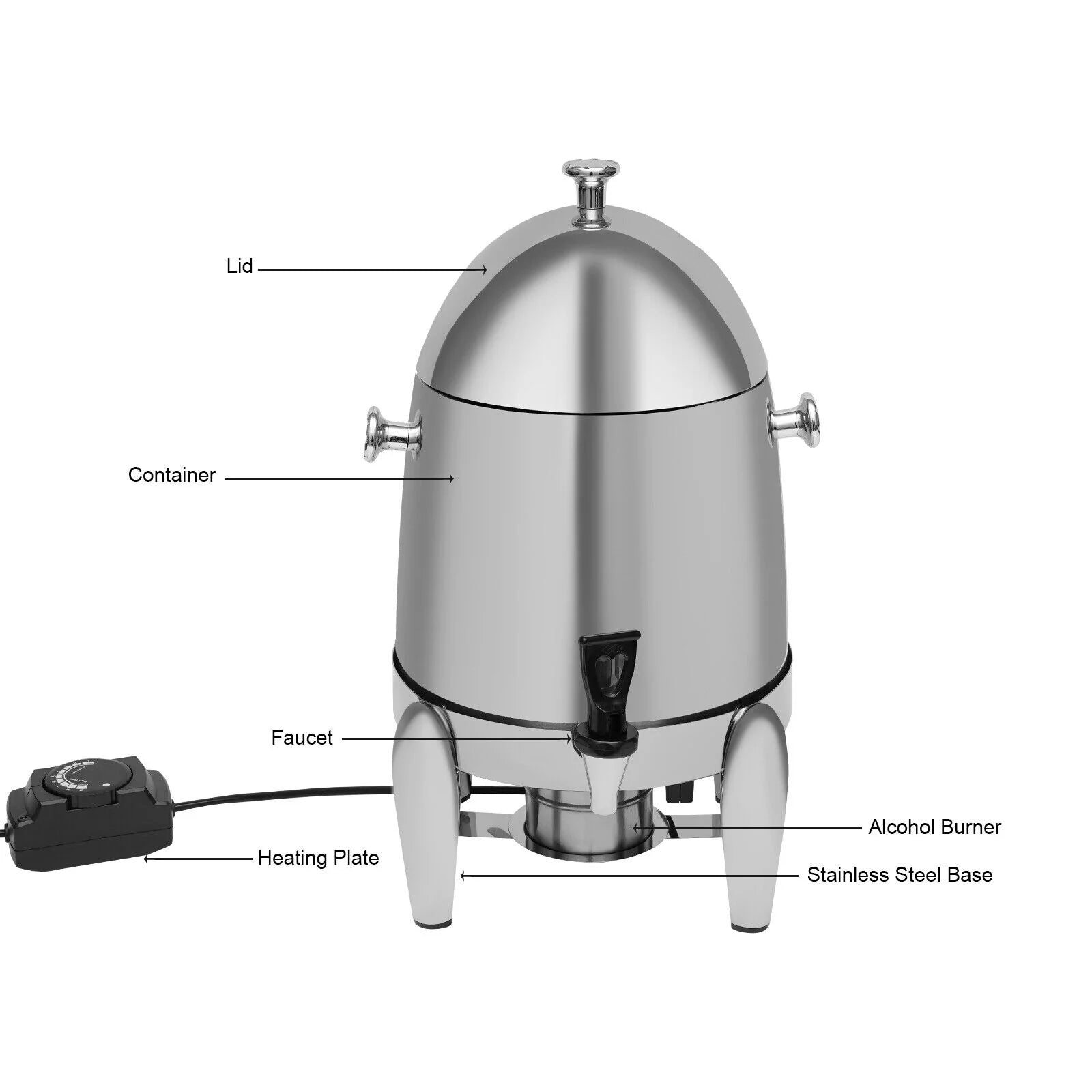 12L Commercial Electric Coffee Urn Juice Brewer Warmer Hot Cold Drink Dispenser