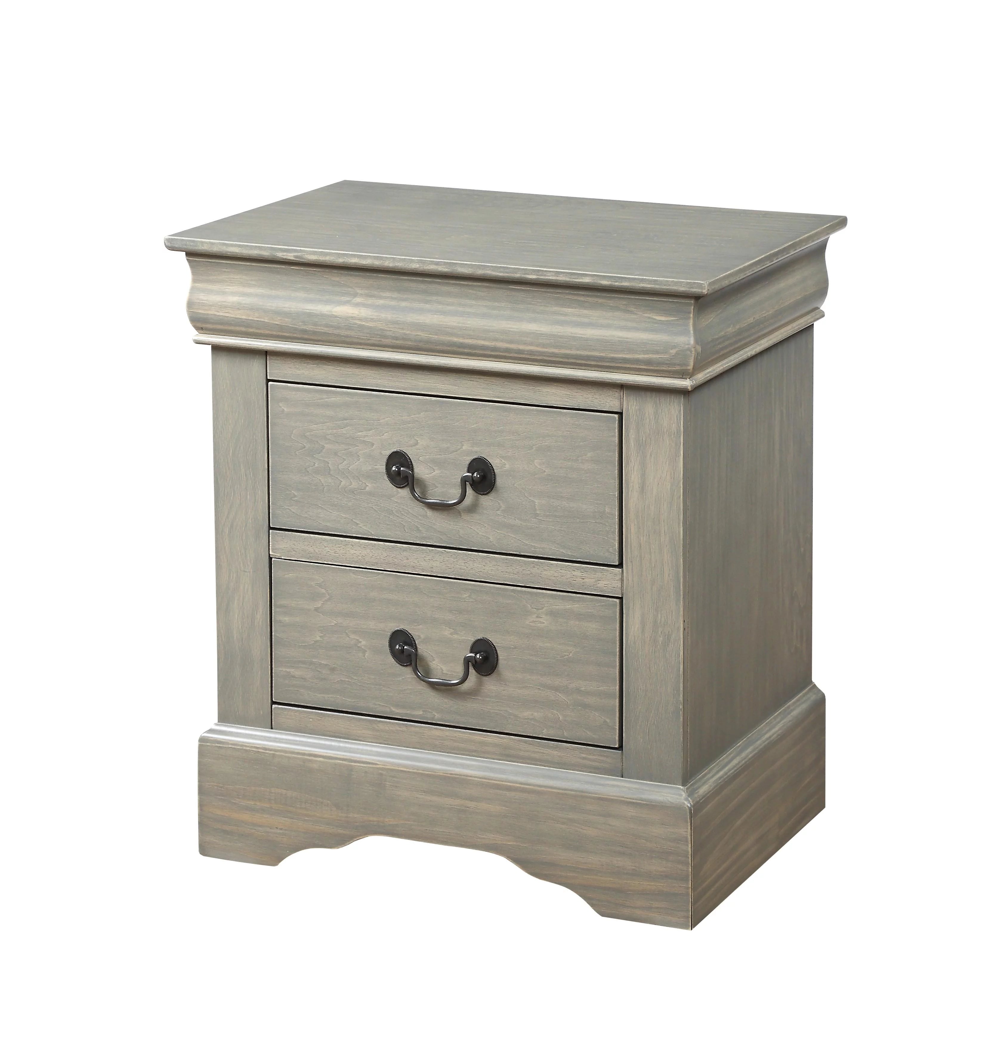 Antique Gray Eastern King 5pcs Bedroom Set Acme Louis Philippe III 25497EK-5pcs