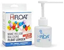 Balloon Time Disposable Helium Tank 14.9-50 Latex Party Balloons and Curling Ribbon + Hi float - Plus Drawstring Backpack Bag