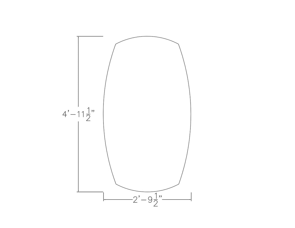 60" Small Arc Boat Bistro Height Table Square Double Base Bar Table