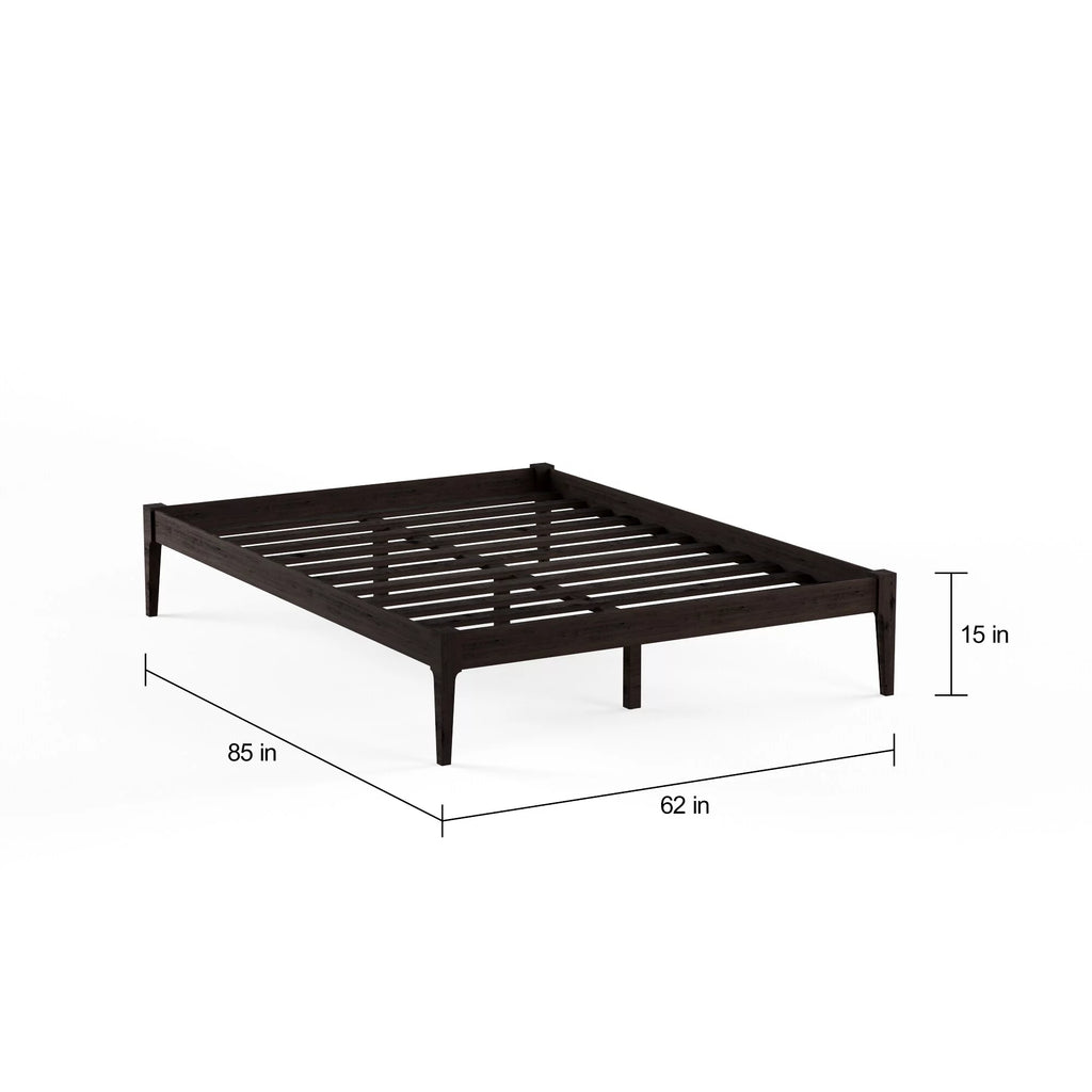 Baxton Studio  Damon Mid-century Modern Cappuccino Bed Queen