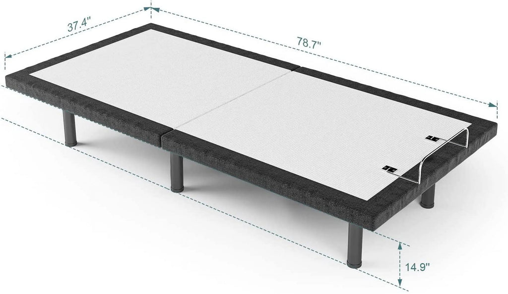 Adjustable Bed Frame Split King  Adjustable Bed Base for Stress Management  Zero Gravity Base  Head and Foot Incline with 3-Speed Massage  Anti-Snore  Memory Pre-Sets.