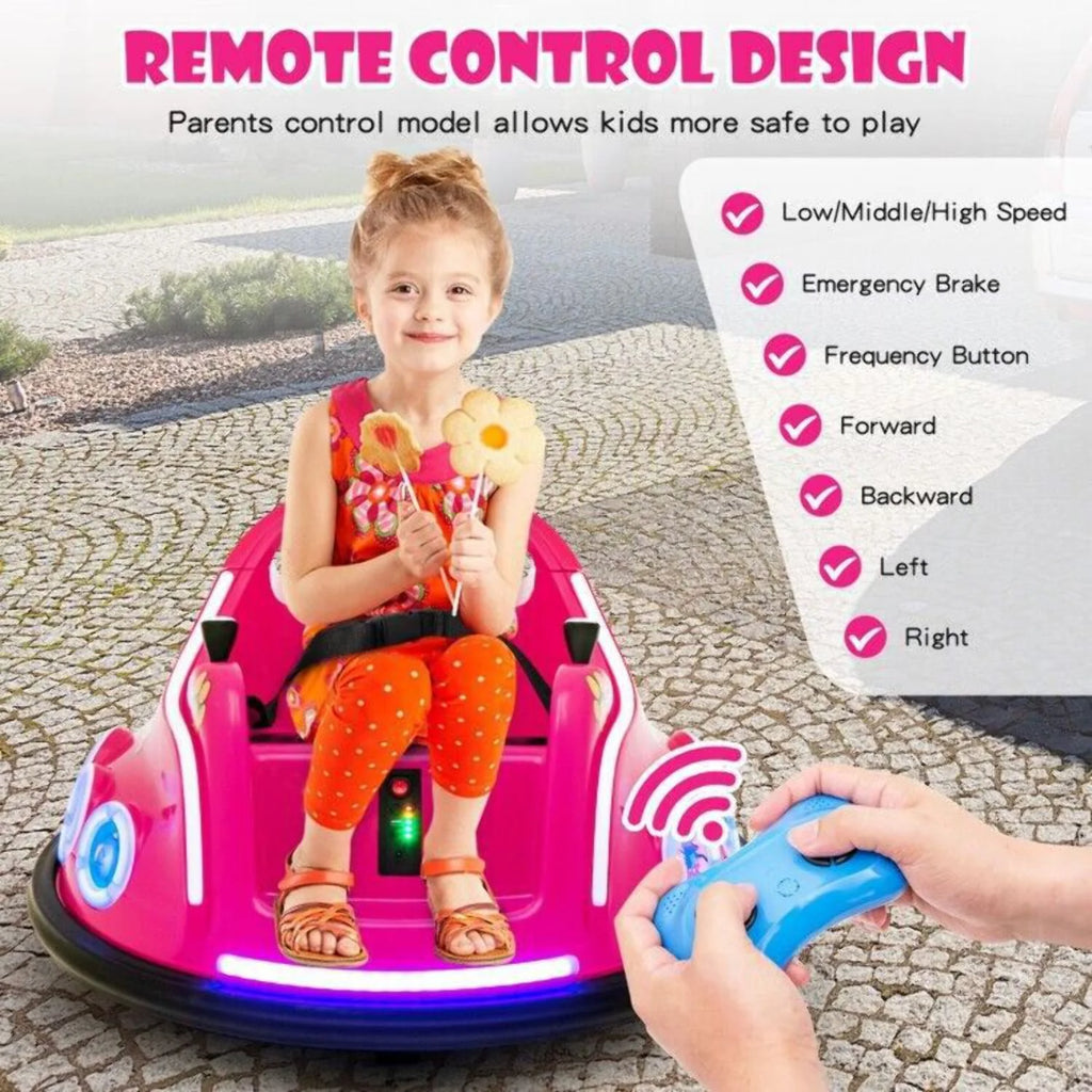 12V Electric Ride On Car for Toddlers with Remote Control and Flashing LED Lights - Perfect Gift for Little Drivers
