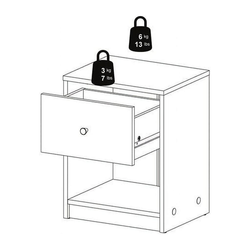 3 Piece Dresser and Nightstand Bedroom Set in Jackson Hickory