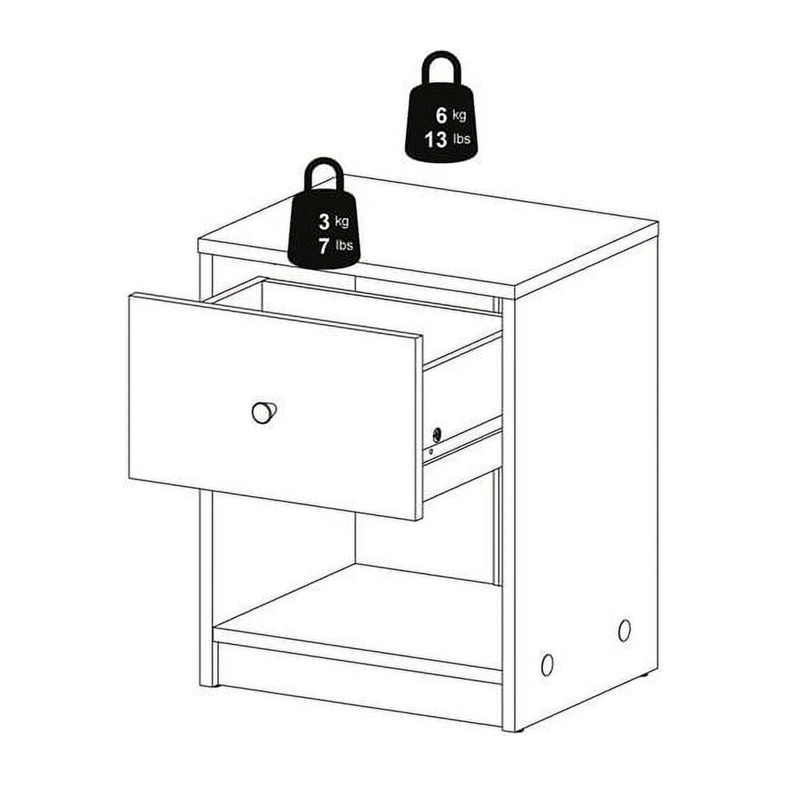 3 Piece Dresser and Nightstand Bedroom Set in Jackson Hickory