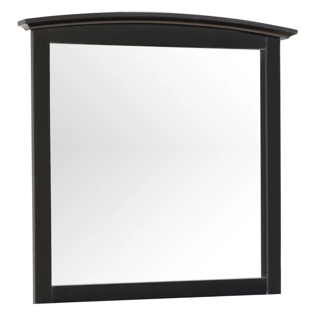 37 in. x 35 in. Classic Rectangle Framed Dresser Mirror - Black
