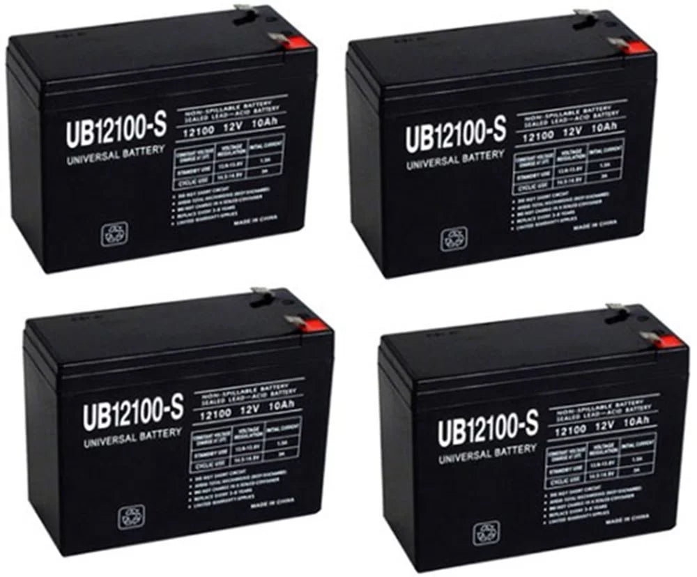 12V 10AH Replacement for SHOPRIDER ECHO 3 SL73 BATTERY - 4 Pack
