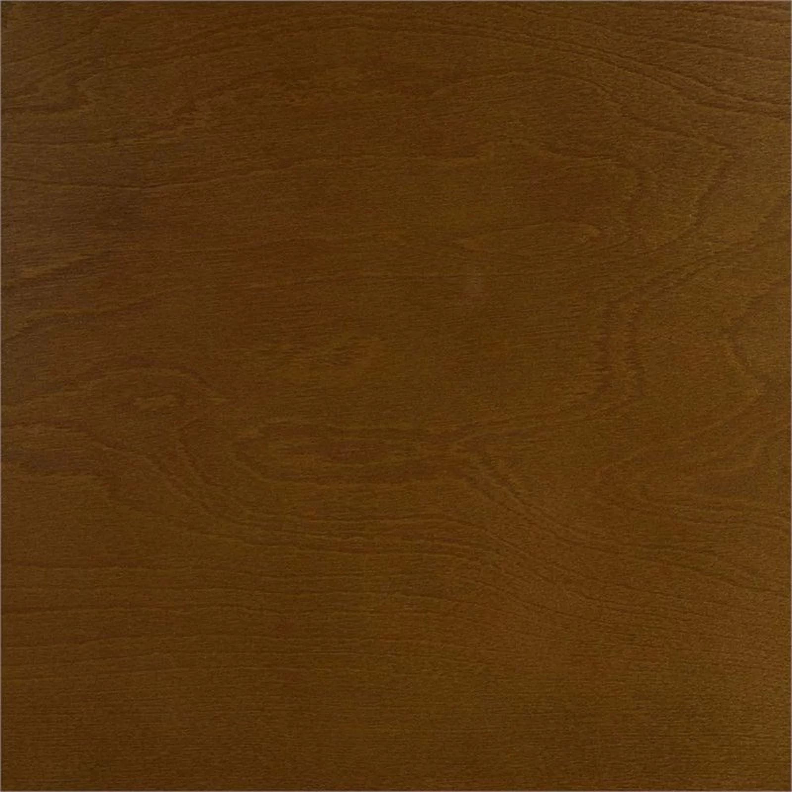 Allora Mid-Century Wood King Panel Platform Bed in Acorn Brown