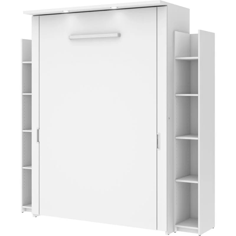 Atlin Designs 79" Full Murphy Bed and 2 Storage Units in White