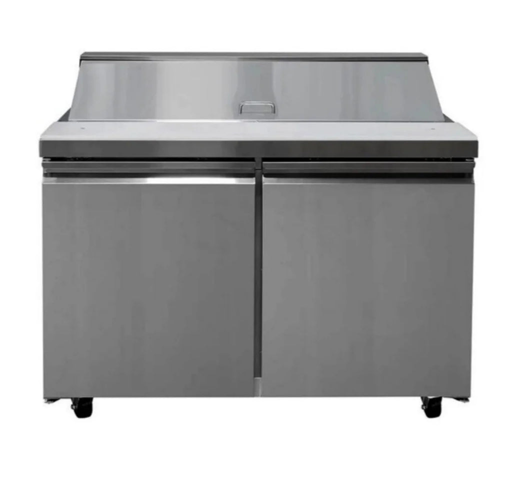 60.25 in. W 15 cu. ft. Commercial Food Prep Table Refrigerator Cooler in Stainless Steel
