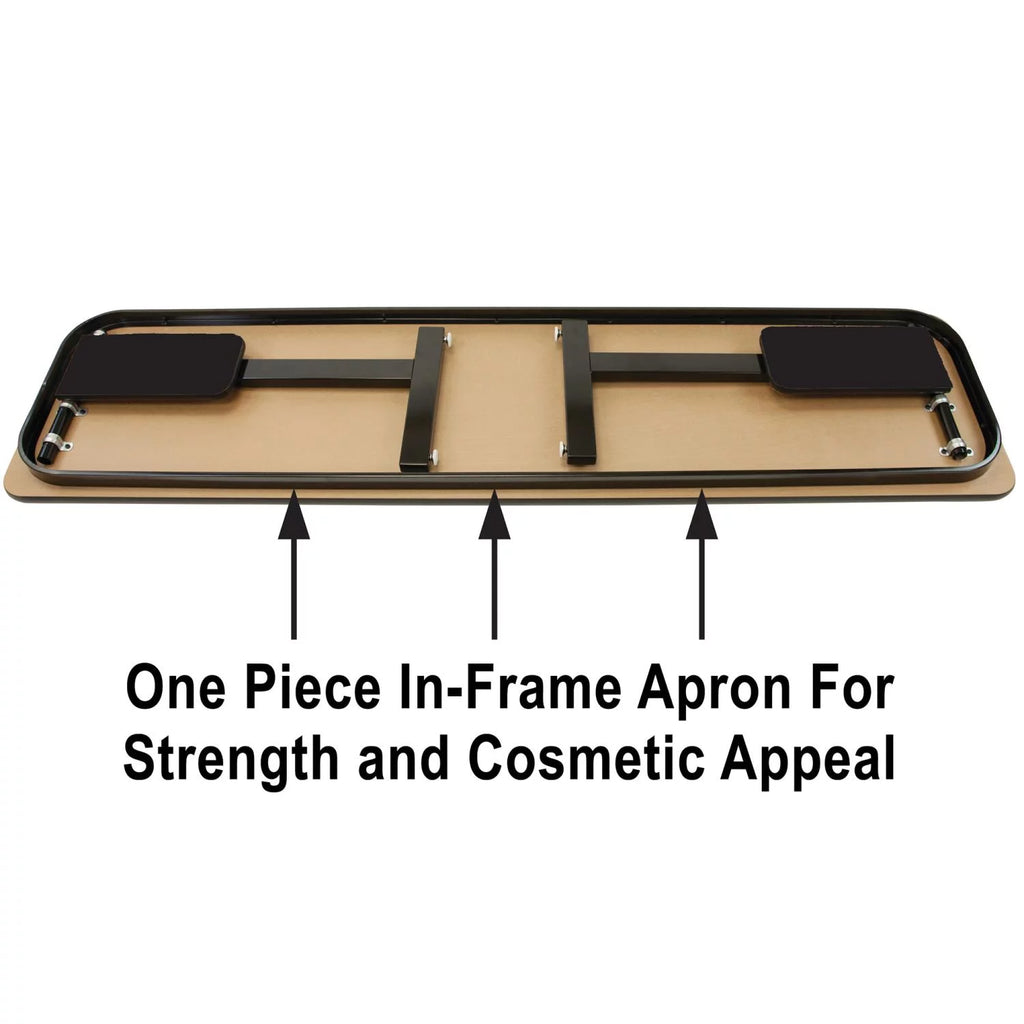 Adjustable Height 3/4" High Pressure Folding Seminar Table in Fusion Maple