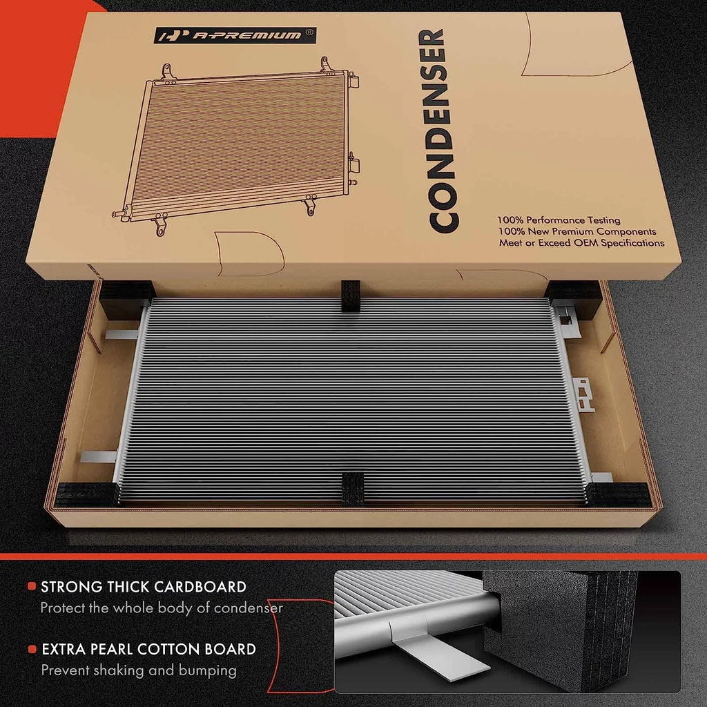 A-Premium Air Conditioning A/C Condenser Compatible with Smart Fortwo 2008-2015 L3 1.0L