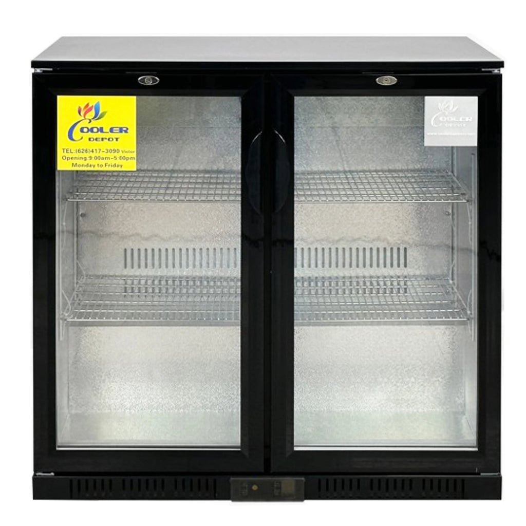 7.4 Cu.Ft Commercial Back Bar Cooler Refrigerator 2 Glass Door