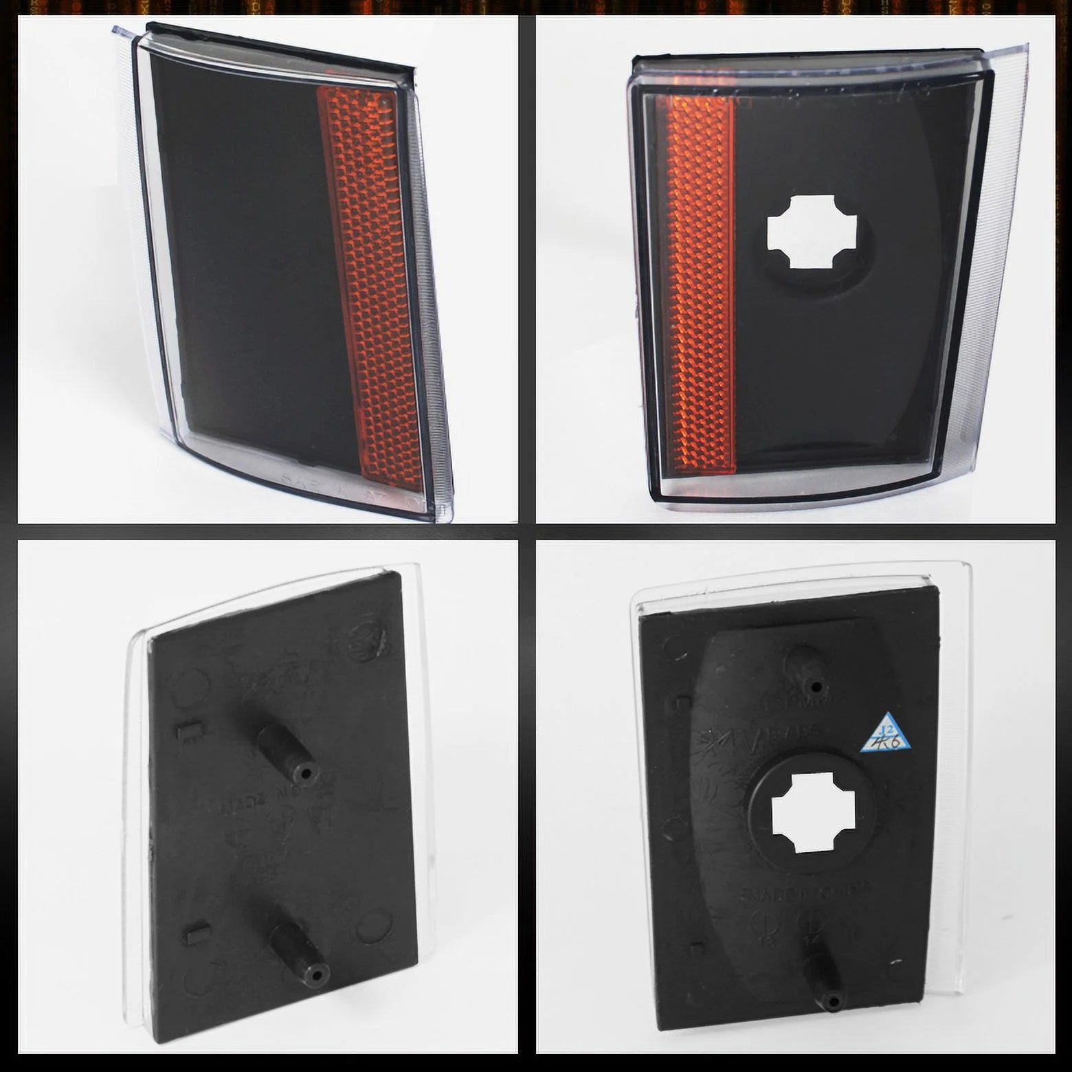 AKKON - For Chevy C/K Series Silverado Suburban Tahoe Pickup Truck Black Housing Headlight + LED Bumper + Corner Light Set