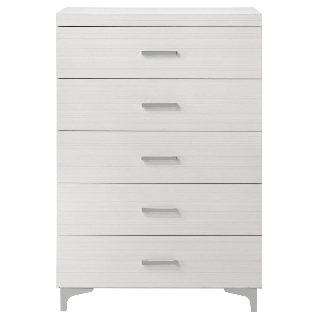 ACME Casilda 5-Drawer Wooden Chest in White