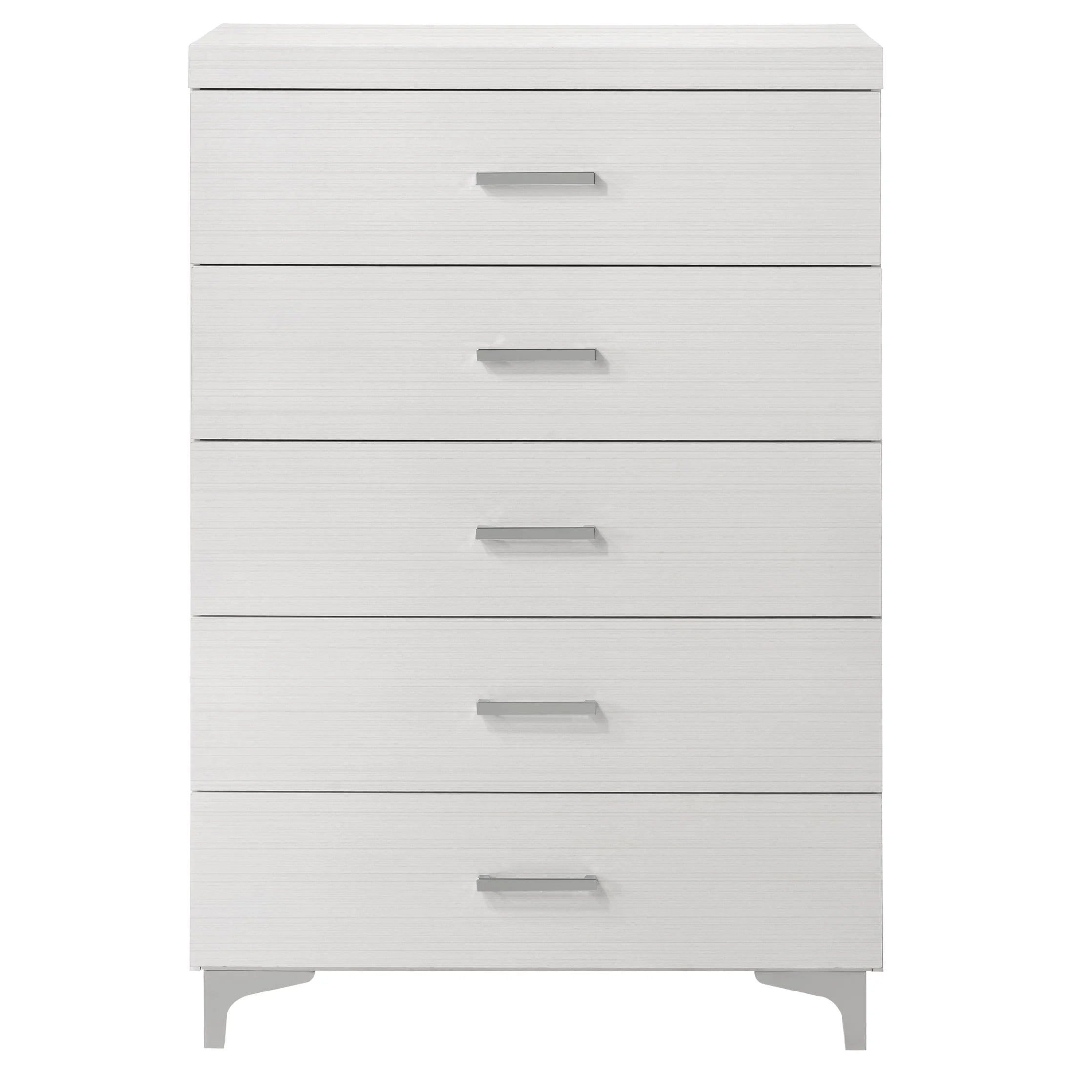 ACME Casilda 5-Drawer Wooden Chest in White