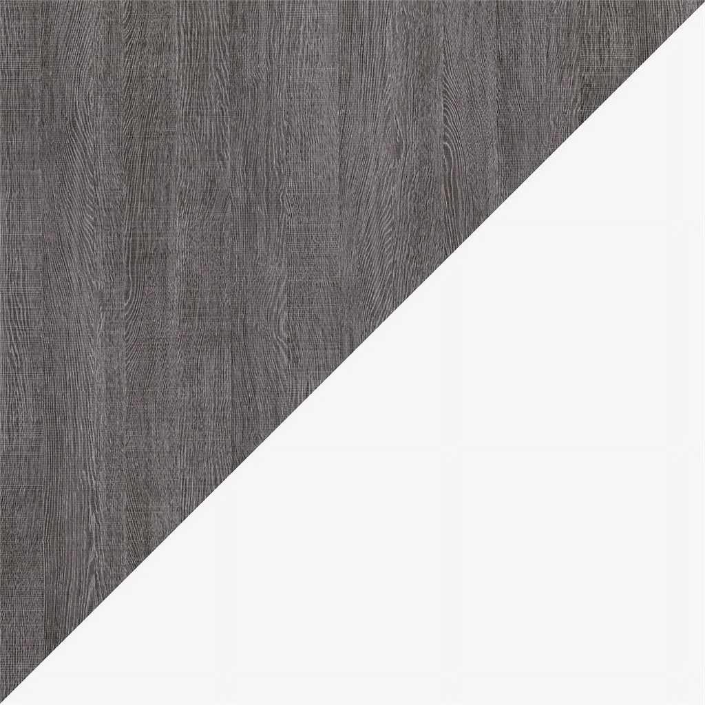 Atlin Designs 115" Engineered Wood Queen Wall Bed Kit in Bark Gray/White