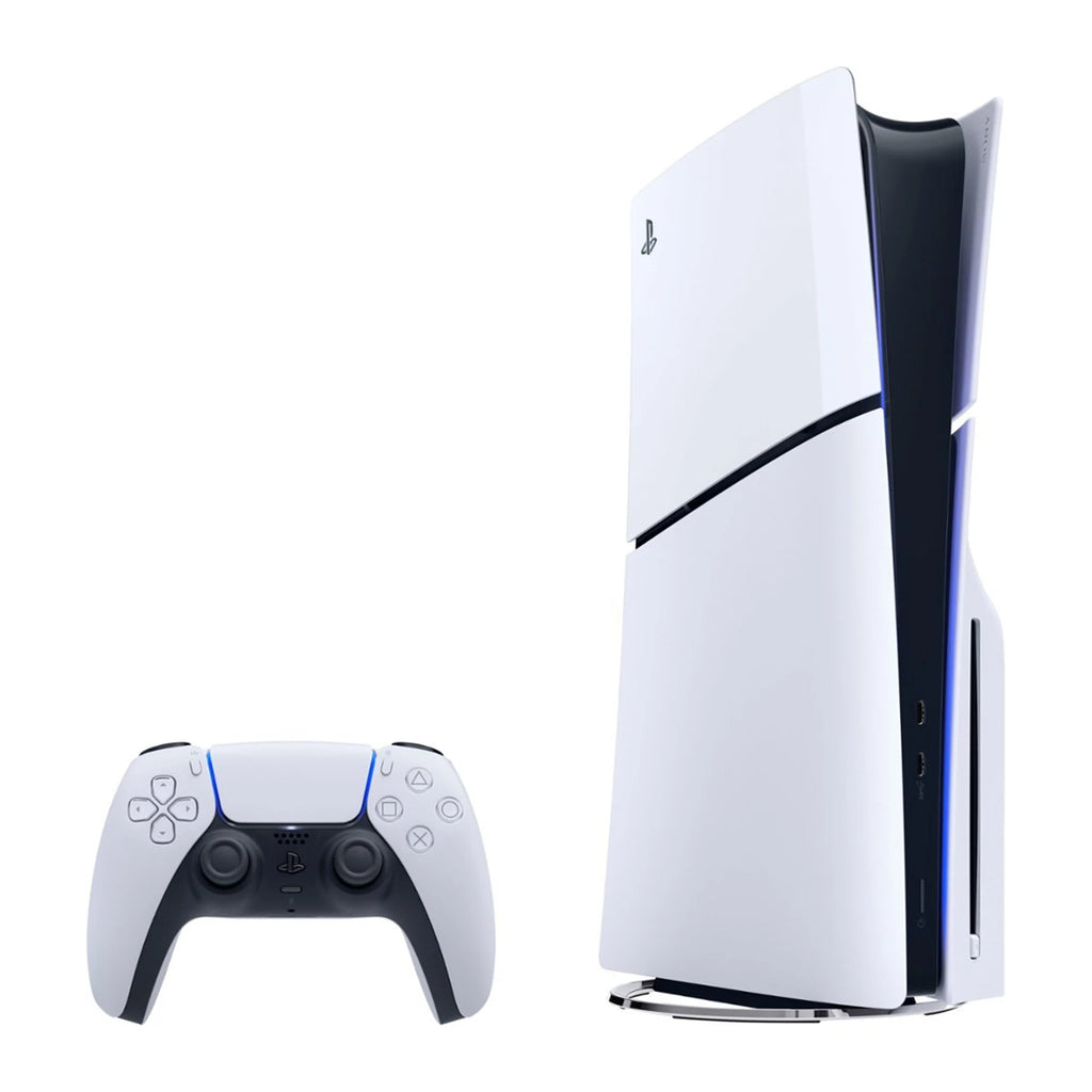 2023 New PlayStation 5 Slim Digital Edition Bundle with Two DualSense Controllers and Mytrix Controller Charger - White, Slim PS5 1TB PCIe SSD Gaming Console