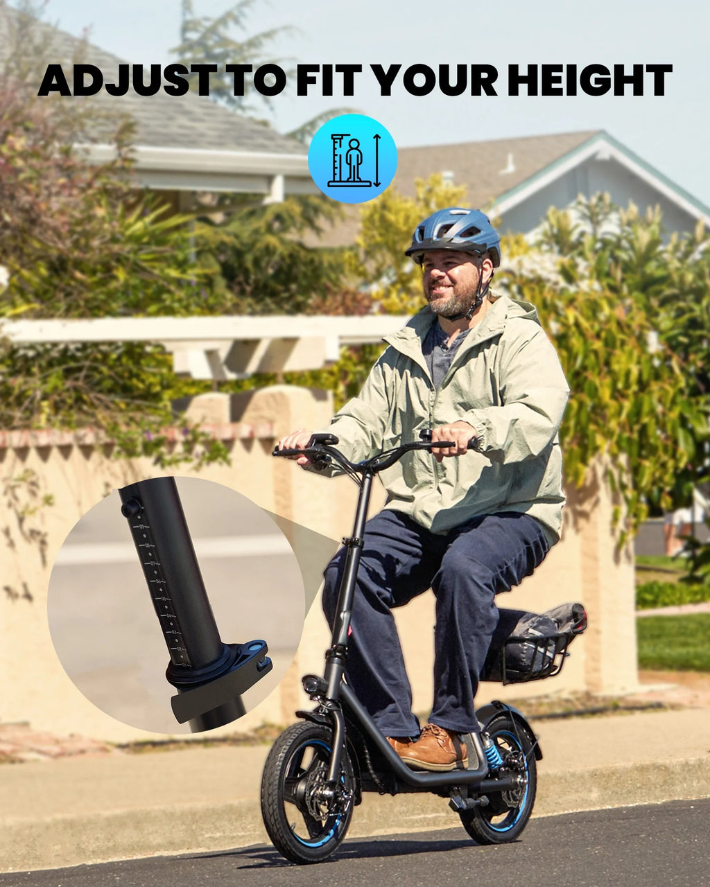 Athletgo C1PLUS 650W Electric Scooter with Seat for Adult,14 inch Commuter Electric Scooter with Bigger Seat - up to 25 Miles 18.6MPH Rear Basket