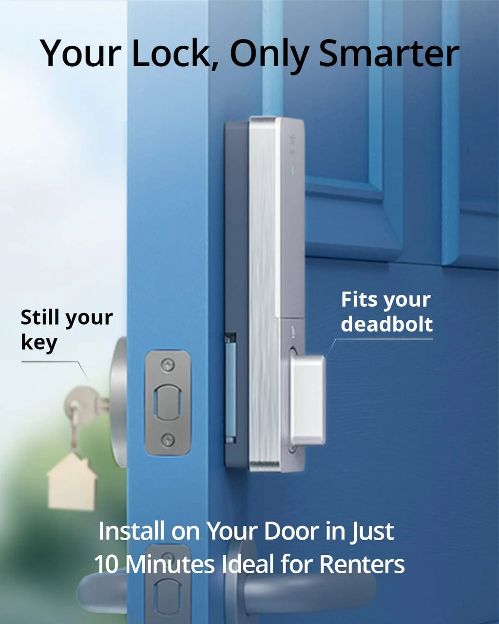 Anker eufy Security E260 Retrofit Smart Lock+Wireless Keypad, Fingerprint Smart Lock, Wi-Fi Lock