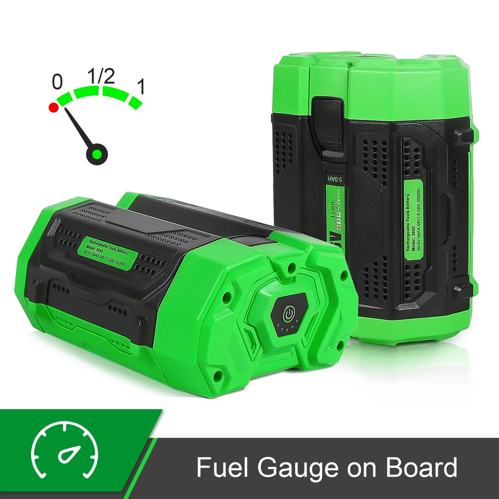 56-Volt 5.0Ah EGO Replacement Battery For Power BA2800 BA4200 BA1400 with Fuel Gauge