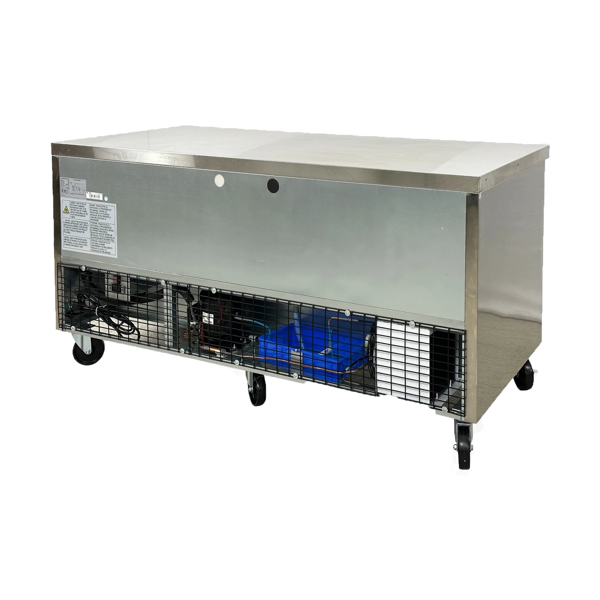 72 in. Commercial Undercounter Freezer 19 Cu.Ft. Stainless Steel Three-Door Commercial Freezer Heavy Duty