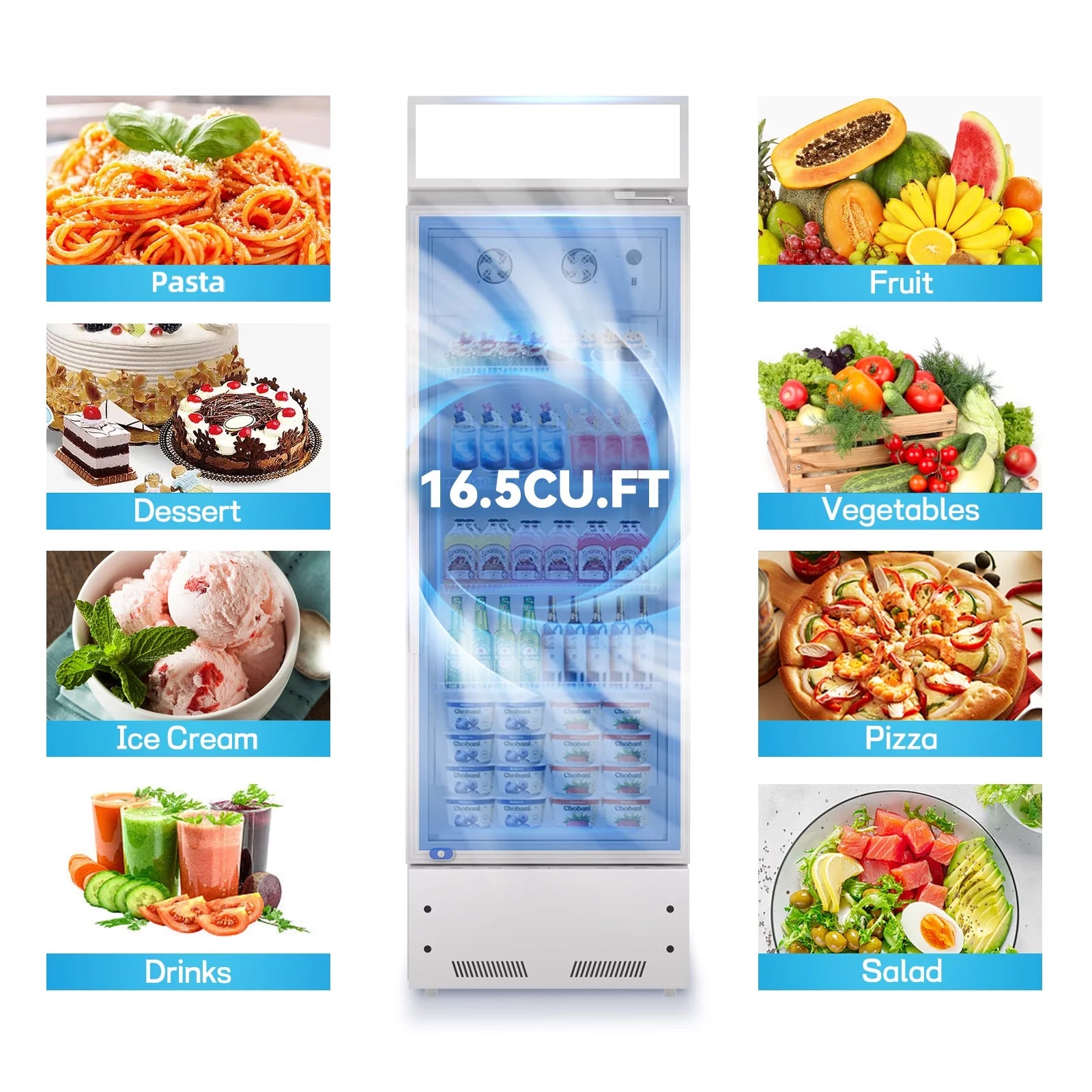 16.5 Cu.Ft Merchandising Refrigerator with Light Box