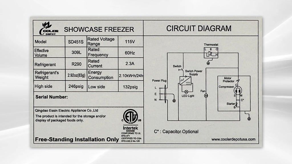 50 in. Commercial Chest Freezer 13 Cu.ft. White, Ice Cream Chest Freezer