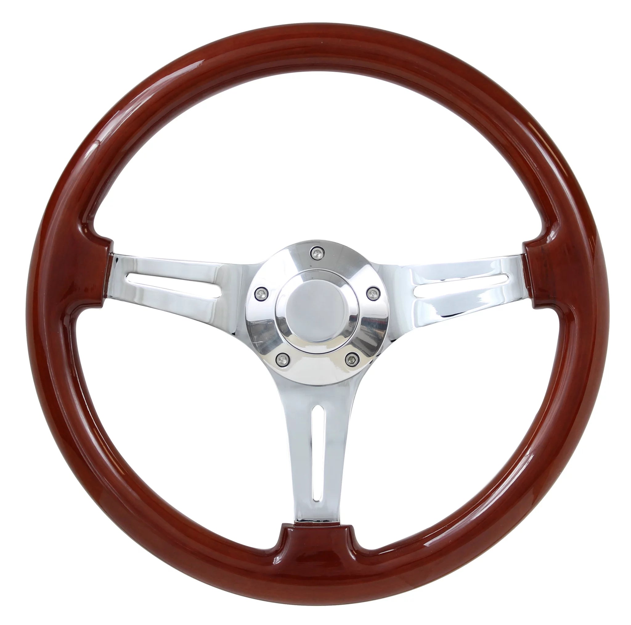 82-84 Ford Ranger (midsize), Bronco Ii 14" Wood Billet Polished Steering Wheel Set Adapter & Horn