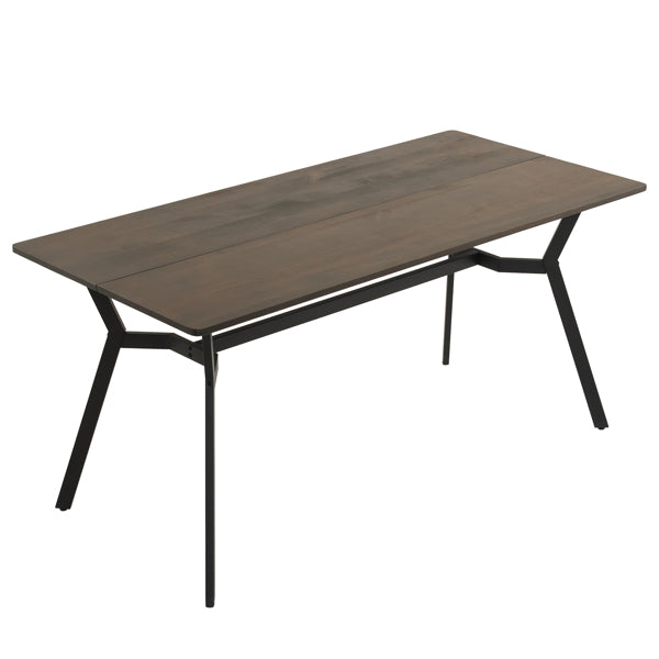 ALFRESCO N101 Rectangular Table 1160*76*76cm with Diagonal Feet Solid Wood Grey Desktop Splicing, Disassemble