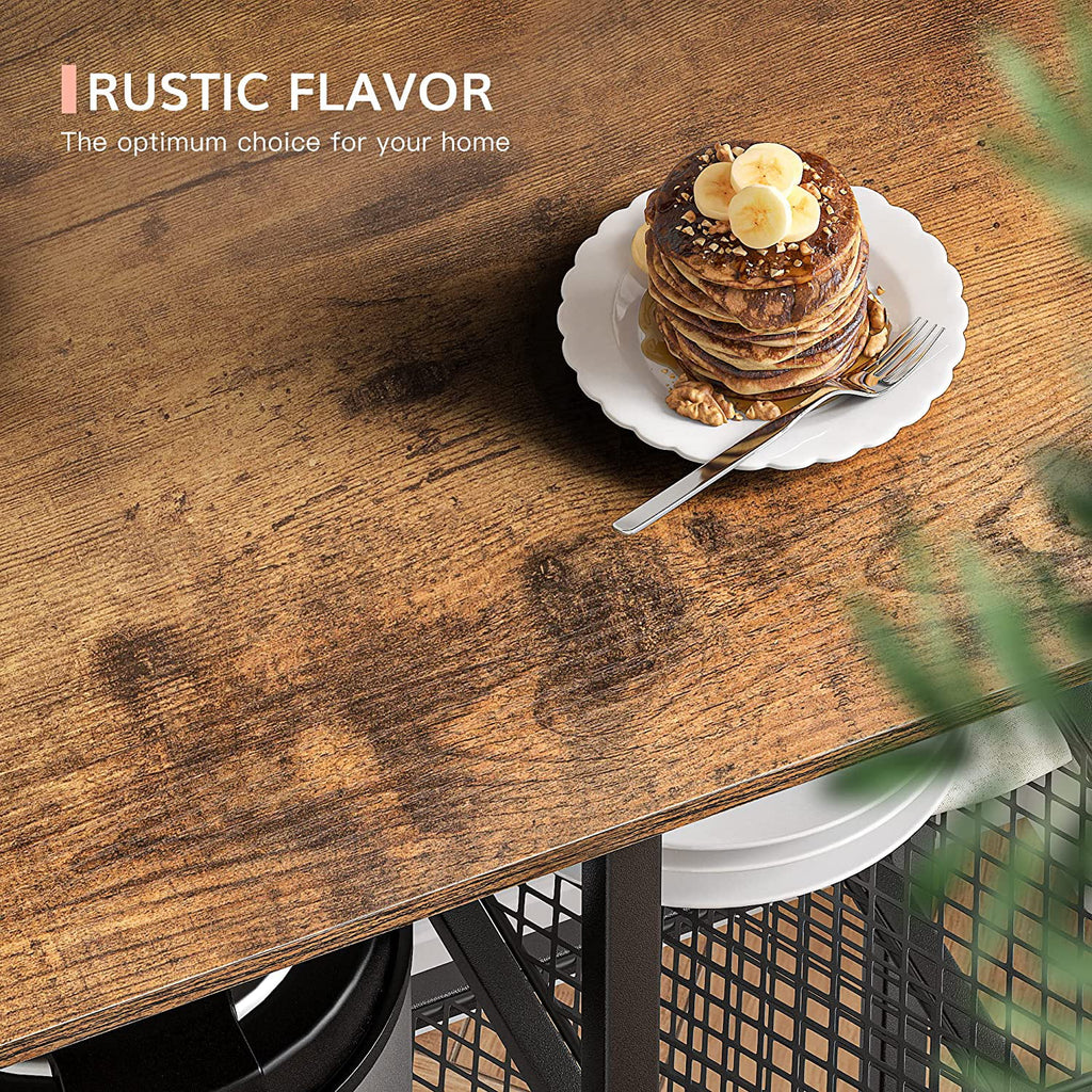 6-Tier Kitchen Bakers Rack with Hutch, Industrial Microwave Oven Stand with Shelves, Utility Storage Shelf with Cabinet & 8 Hooks, Hutch, Rustic Brown