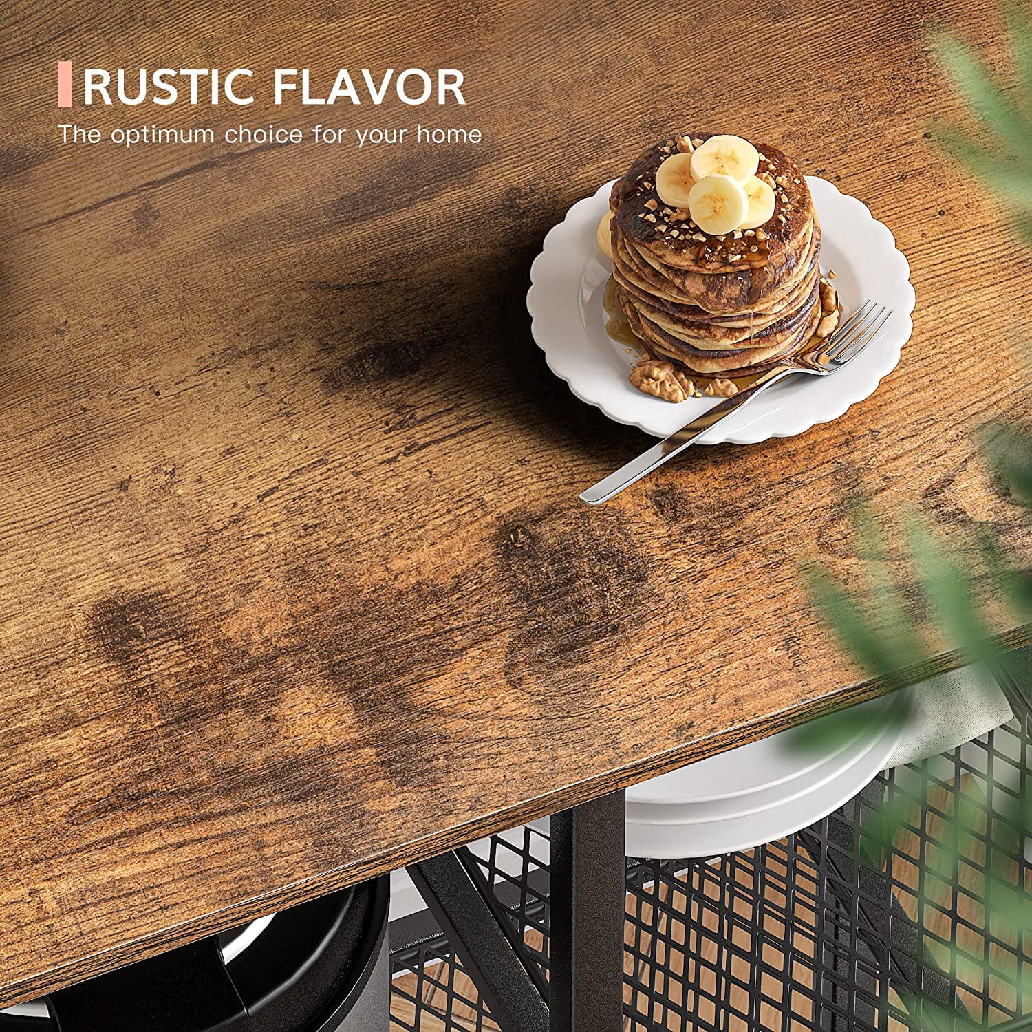 6-Tier Kitchen Bakers Rack with Hutch, Industrial Microwave Oven Stand with Shelves, Utility Storage Shelf with Cabinet & 8 Hooks, Hutch, Rustic Brown