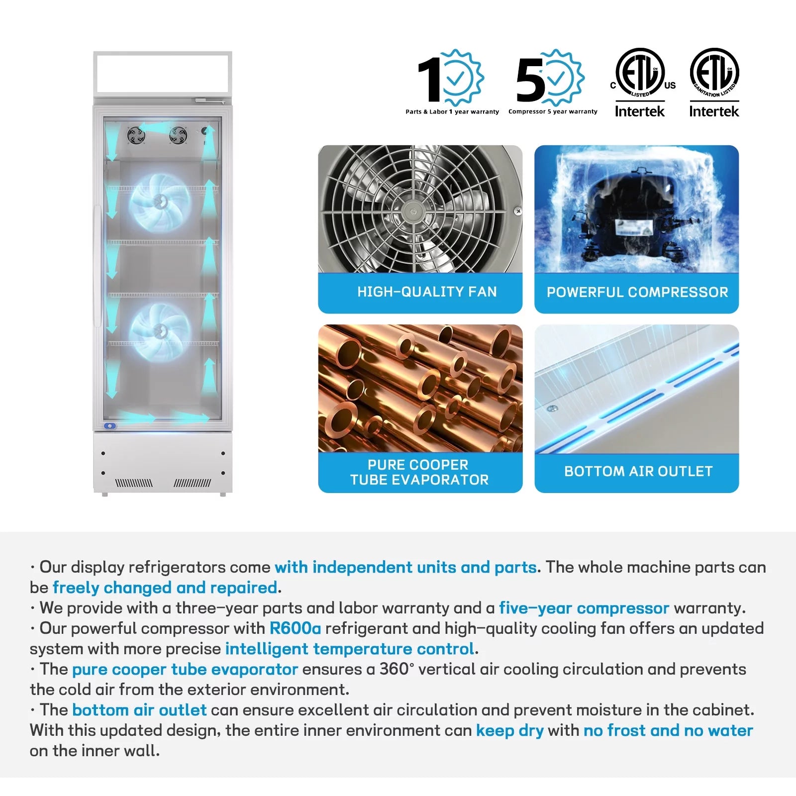 16.5 Cu.Ft Merchandising Refrigerator with Light Box