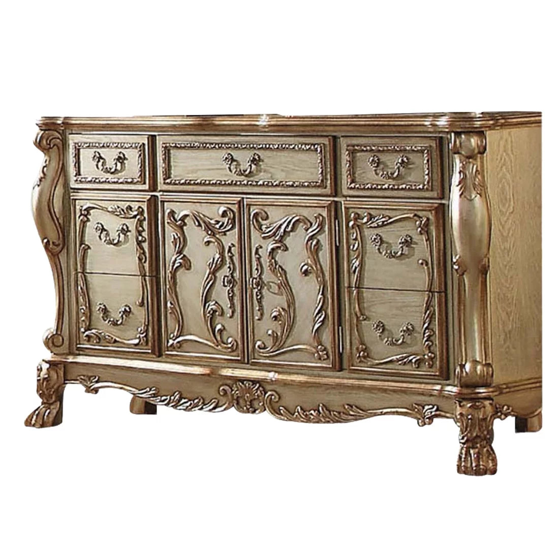 ACME Dresden Dresser in Gold Patina and Bone